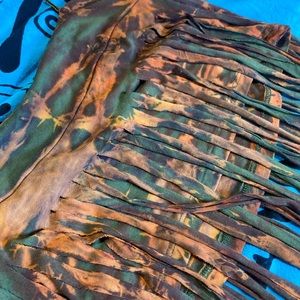 Size s/m tie-dye fringe top